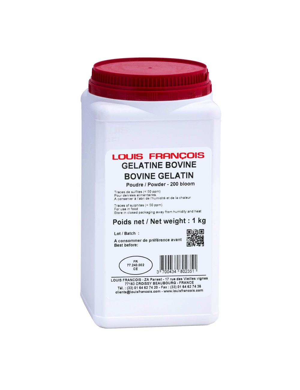 Louis François - Gélatine de Bovin - 25 kg